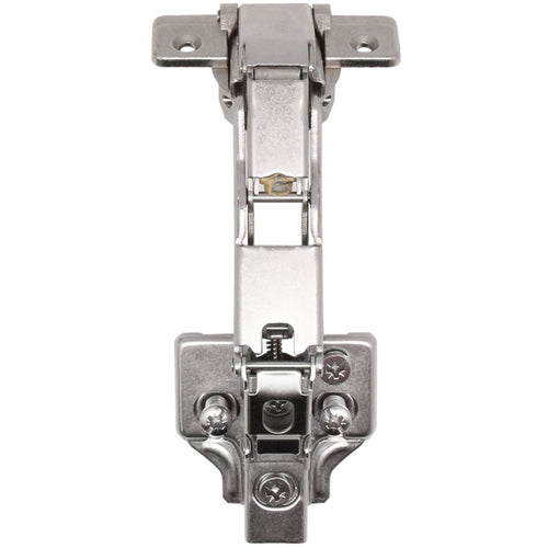 35mm Clip On Sprung Soft Close Kitchen Cabinet Hinge - HALF OVERLAY 165 Deg c/w Euro Screw on Plate - tradefit