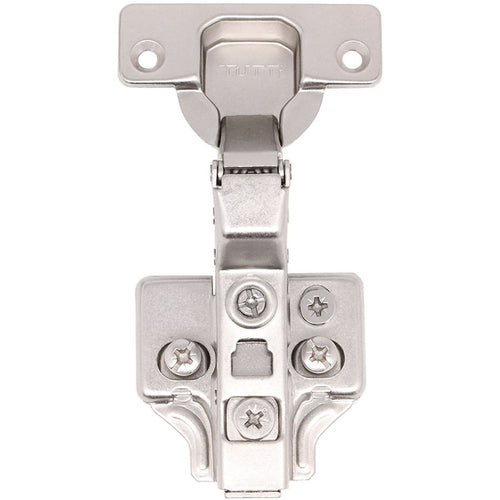 35mm Clip On Sprung Soft Close Kitchen Cabinet Hinge - INSET 110 Deg c/w Euro Screw on Plate - tradefit