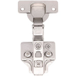 35mm Clip On Sprung Soft Close Kitchen Cabinet Hinge - INSET 110 Deg c/w Euro Screw on Plate - tradefit - 1
