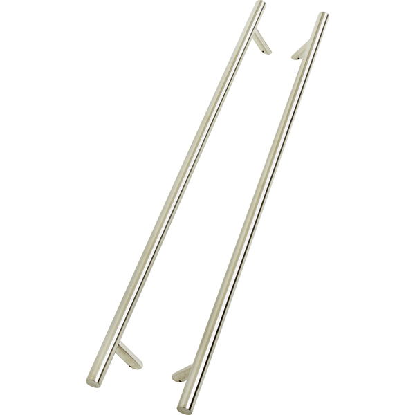 Guardsman Entrance Offset Pull Handles - Back to Back Fix - 1800 x 32mm 1600mm c/c - 316 Satin Stainless Steel - tradefit - Featured Image