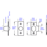 Bales Catch - 19mm - Brass Plated - tradefit - 2
