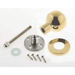 Centre Door Knob Ball Bolt Fixed Door Pull - 55mm - PVD Brass - tradefit - 3