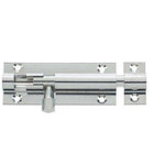 Barrel Bolt Straight - 100x25mm - Polished Chrome - tradefit - 1