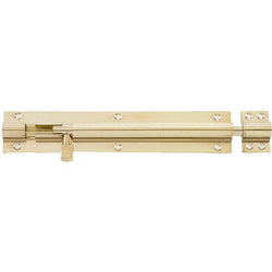 Barrel Bolt Straight Solid Brass - 200x38mm - Polished Brass - tradefit