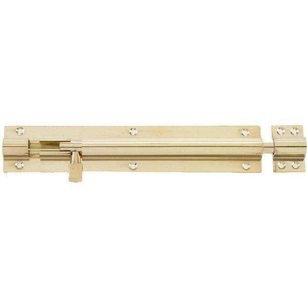 Barrel Bolt Straight Solid Brass - 200x38mm - Polished Brass - tradefit - Featured Image