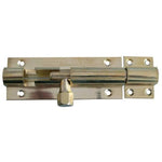 Barrel Bolt Straight - 75x25mm - Polished Brass - tradefit - 1