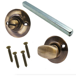 Bathroom Turn & Release - 5mm Spindle - Antique Brass - tradefit