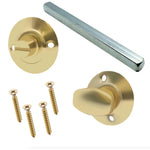 Bathroom Turn & Release - 5mm Spindle - Polished Brass - tradefit - 1
