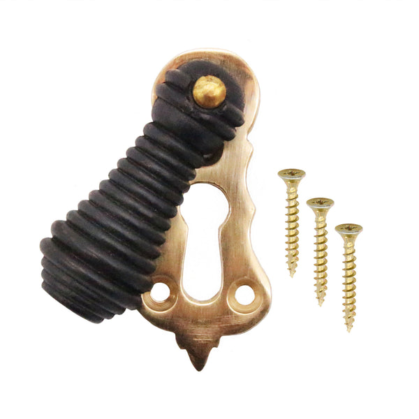 Beehive Wooden Keyhole Reeded Cover Escutcheon Black Ebony Each - tradefit - Featured Image