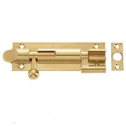 Bell Pattern Barrel Bolt Necked - 75x32mm - Polished Brass - tradefit