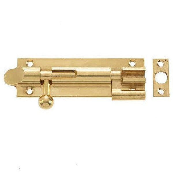 Bell Pattern Barrel Bolt Necked - 75x32mm - Polished Brass - tradefit - Featured Image