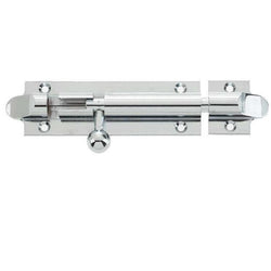 Bell Pattern Barrel Bolt Straight - 150x32mm - Polished Chrome - tradefit