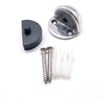 Oval Floor Mounted Door Stop - Concealed Fixing - 45mm Diameter - Polished Stainless - tradefit - 3