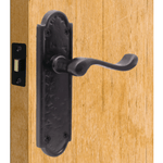 Black Antique Iron Door Handles Lever Latch Pack Kit - 170x50mm - tradefit - 3