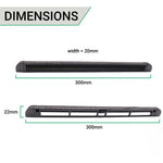 Trickle Window Slot Vent Set Inside & Out - 300mm - 2328mm²EA - Black - Pack of 50 - tradefit - 5