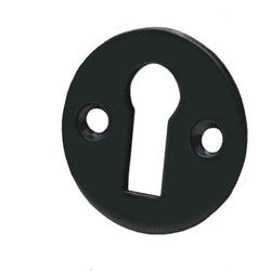 Victorian Keyhole Escutcheon - 32mm - Matt Black - tradefit