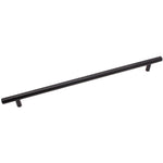 T - Bar Cupboard Dee Handle 348x12mm 288mm Centres Matt Black - tradefit - 1