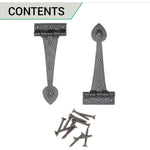 Tudor Plain Hinge - Cast Iron - tradefit - 5