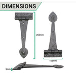 Tudor Plain Hinge - Cast Iron - tradefit - 3