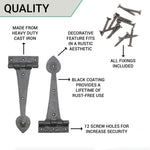 Tudor Plain Hinge - Cast Iron - tradefit - 4
