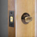 4 inch/101mm Tubular Bathroom Deadbolt - 82mm Backset - Matt Black - tradefit - 5