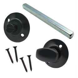 Victorian Ringed Bathroom Turn & Release - 5mm Spindle - Matt Black - tradefit