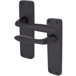 Sassari Matt Black Lever Door Handles - Latch - tradefit