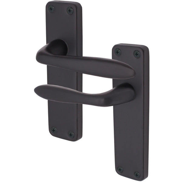 Sassari Matt Black Lever Door Handles - Latch - tradefit - Featured Image