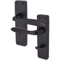 Sassari Matt Black Lever Door Handles - Bathroom