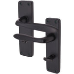 Sassari Matt Black Lever Door Handles - Bathroom - tradefit - 1