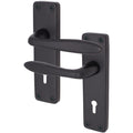 Sassari Matt Black Lever Lock Door Handles - Keyhole
