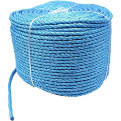 Blue Rope Poly Polypropylene Builder Rope - 10mm x 220m - Plumber Electrician Draw Rope - tradefit
