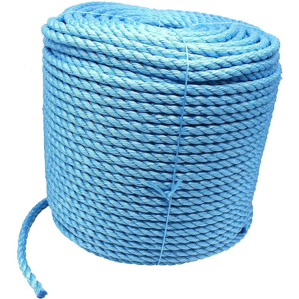 Blue Rope Poly Polypropylene Builder Rope - 12mm x 220m - Plumber Electrician Draw Rope - tradefit - Featured Image