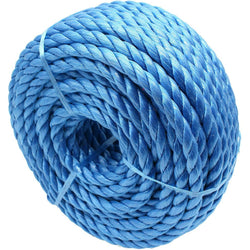 Blue Rope Poly Polypropylene Builder Rope - 12mm x 30m - Plumber Electrician Draw Rope - tradefit