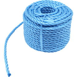 Blue Rope Poly Polypropylene Builder Rope - 8mm x 30m - Plumber Electrician Draw Rope - tradefit
