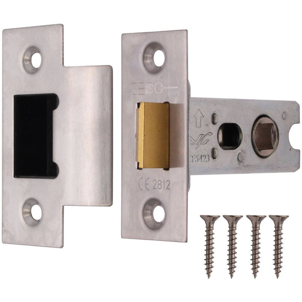 2.5 inch/64mm Tubular Latch Fire Rated Bolt Through - 44mm Backset - Satin Stainless Steel - tradefit - Featured Image