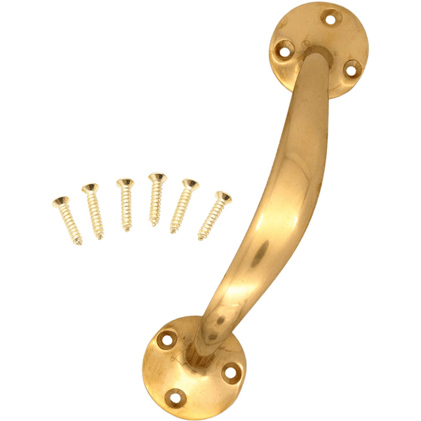 Bow Pattern Pull Handle - 175mm / 7 Inch - Polished Brass - tradefit - Featured Image