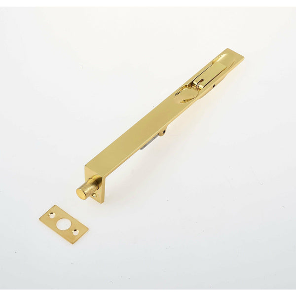 Lever Action Flush Bolt BRITISH HEAVY PATTERN - Polished Brass - 200x19mm - tradefit - Featured Image