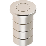 Brass Dust Socket for Flush Bolts - 20 x 25mm - Polished Nickel - tradefit - 1