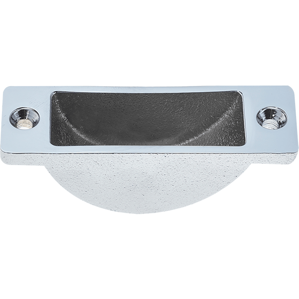 Brass Easy - Clean Dust Socket for Flush Bolt - 62 x 19mm - Polished Chrome - tradefit - Featured Image