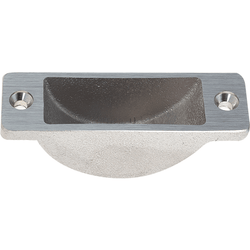 Brass Easy - Clean Dust Socket for Flush Bolt - 62 x 19mm - Satin Nickel - tradefit