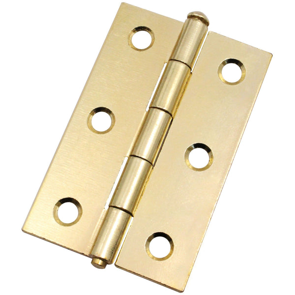 Steel Butt Hinges 1840 Loose Pin Pattern - 76x51x1.5mm - Brass Plated - Pair - EXCLUDING Screws - tradefit - Featured Image