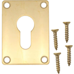 Repair Escutcheon - Euro - 65x47x1.2mm - PVD Brass - tradefit