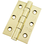 PVD Brass Fire Door Hinges - 3 Inch/76mm - Grade 7 Steel Ball Bearing - Pack 2 - tradefit - 1