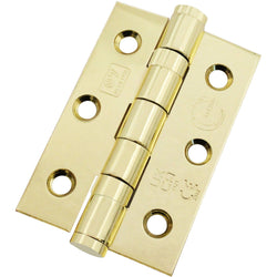 PVD Brass Fire Door Hinges - 3 Inch/76mm - Grade 7 Steel Ball Bearing - Pack 2 - tradefit