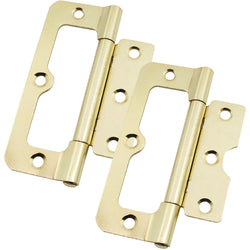 Fixed Pin Hurlinge Cabinet Hinge - 102mm - Brass Plated - Pair - EXCLUDING Screws - tradefit