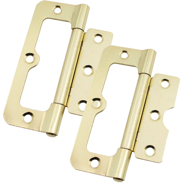 Fixed Pin Hurlinge Cabinet Hinge - 102mm - Brass Plated - Pair - EXCLUDING Screws - tradefit - Featured Image