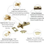 Rack Bolt & Oval Thumb Turn - 61mm Case 28mm Backset - Polished Brass - tradefit - 2