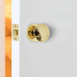 Victorian Polished Brass Mortice Door Knob Kit - 76mm Latch - 102mm Hinges - tradefit - 5