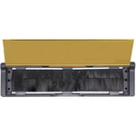 Intumescent Letterplate Draught Proof 250mm Black Frame Brass Flap - tradefit - 4